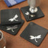 Black Marble Coaster with Stainless Steel Inlay (Set of 4)